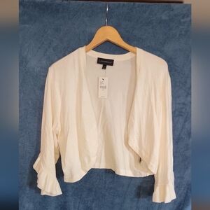 Lane Bryant Cream Cardigan